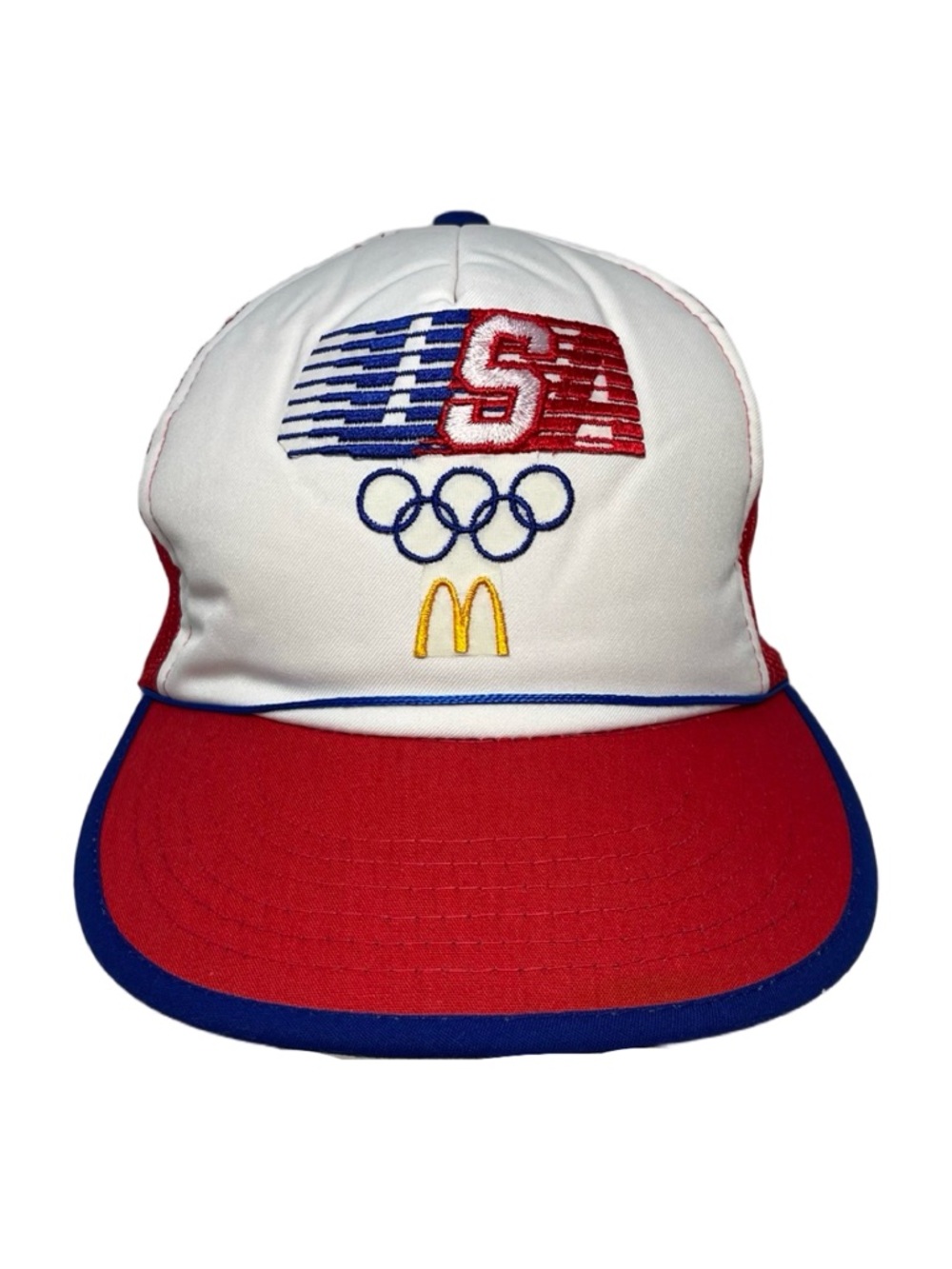Vintage 1984 USA Olympics McDonald’s Hat Snapback Trucker Red White Blue